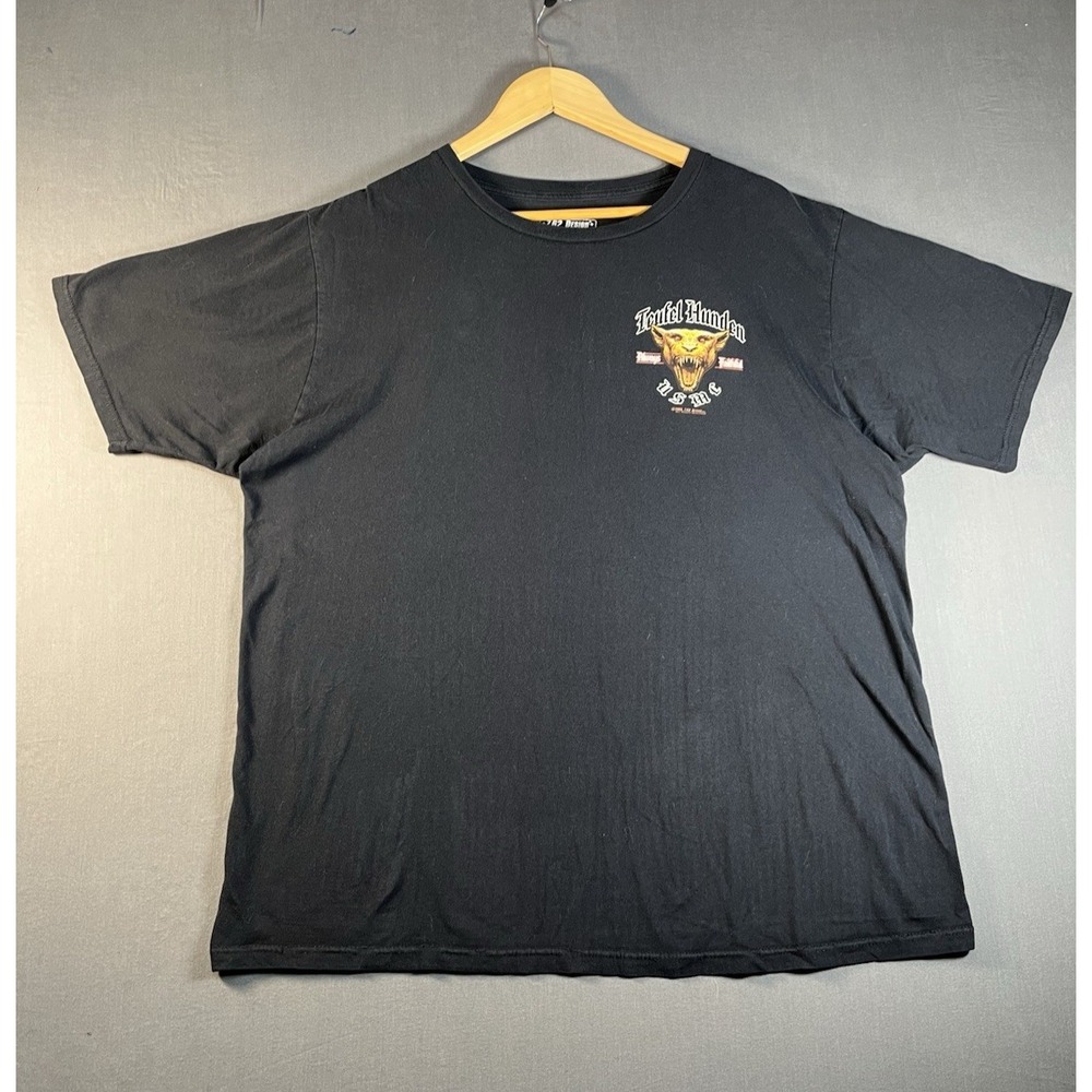 7.62 Design Shirt Mens XL Black Teufel Hunden USMC Marine Corps Graphic Tee